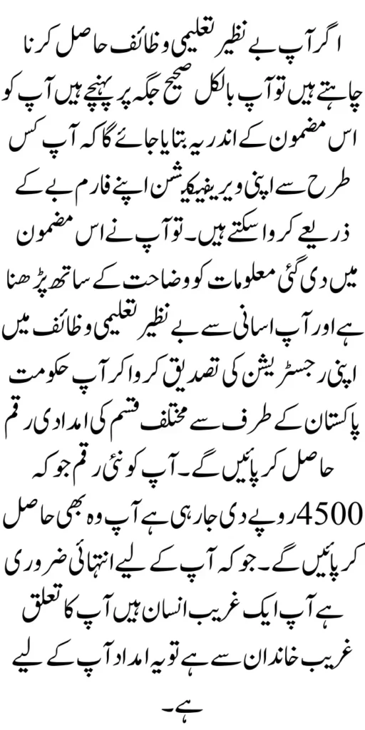 8171 New Payment Verification Through Form B For Benazir Taleemi Wazaif