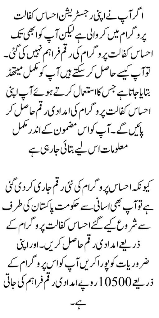 Ehsaas Kafalat Payment Received Full Methods Update 2024