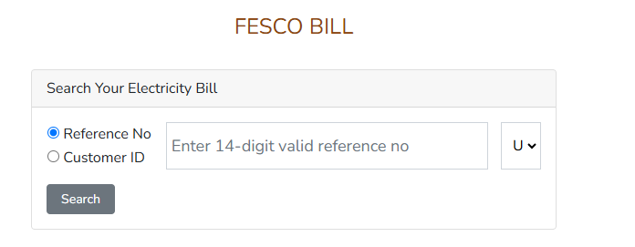 FESCO Online Bill 2024- Download, Print Duplicate Bill