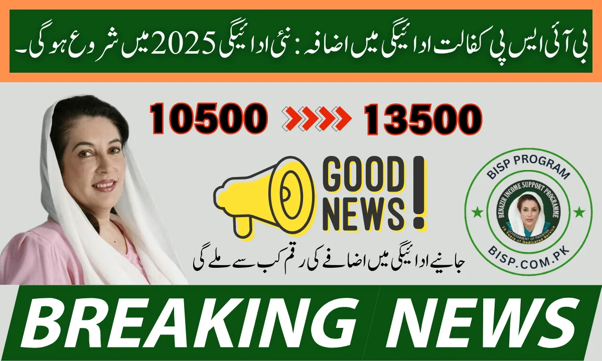 بی آئی ایس پی کفالت ادائیگی میں اضافہ: نئی ادائیگی 2025 میں شروع ہوگی۔