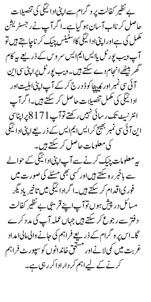 BISP 8171 Payment Status Check Through Web Portal And SMS Know Complete Details 2025
