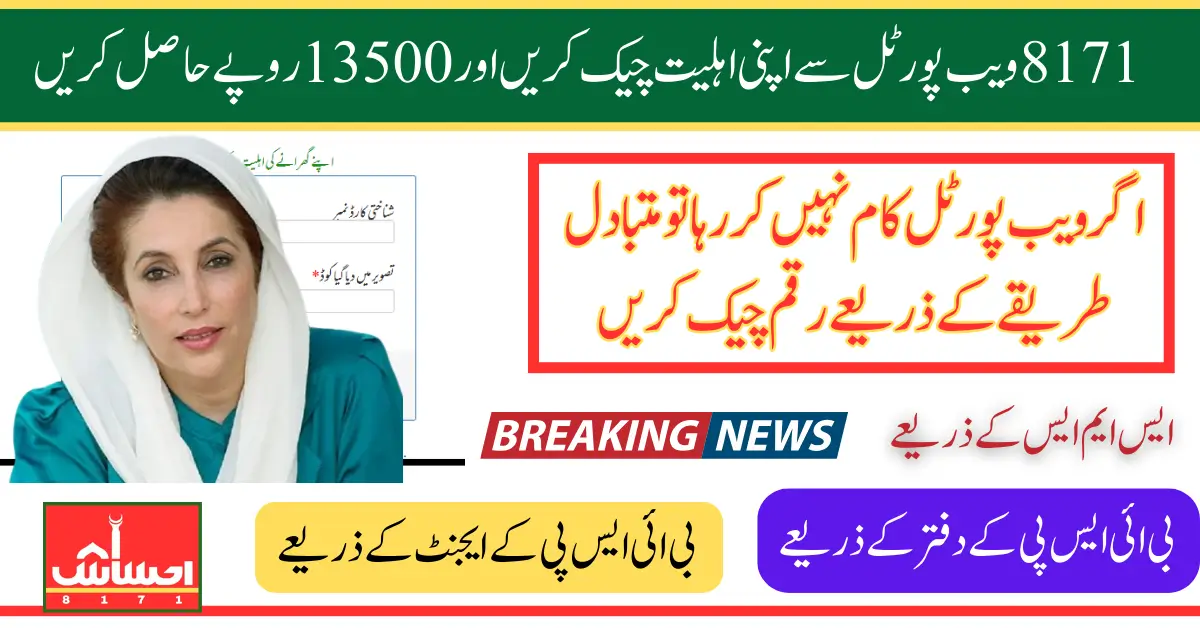 8171 Web Portal Check Your Eligibility for 13500 Payment at Home Latest Update 2025