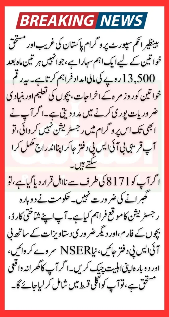 8171 Benazir Income Support Program Registration Process Made Simple