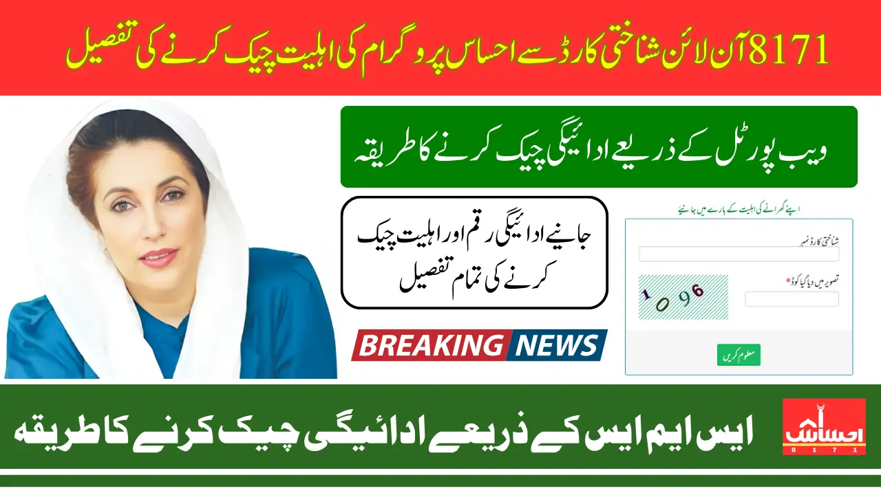 8171 Check Online CNIC Ehsaas Program Eligibility & Payment Status In 2025