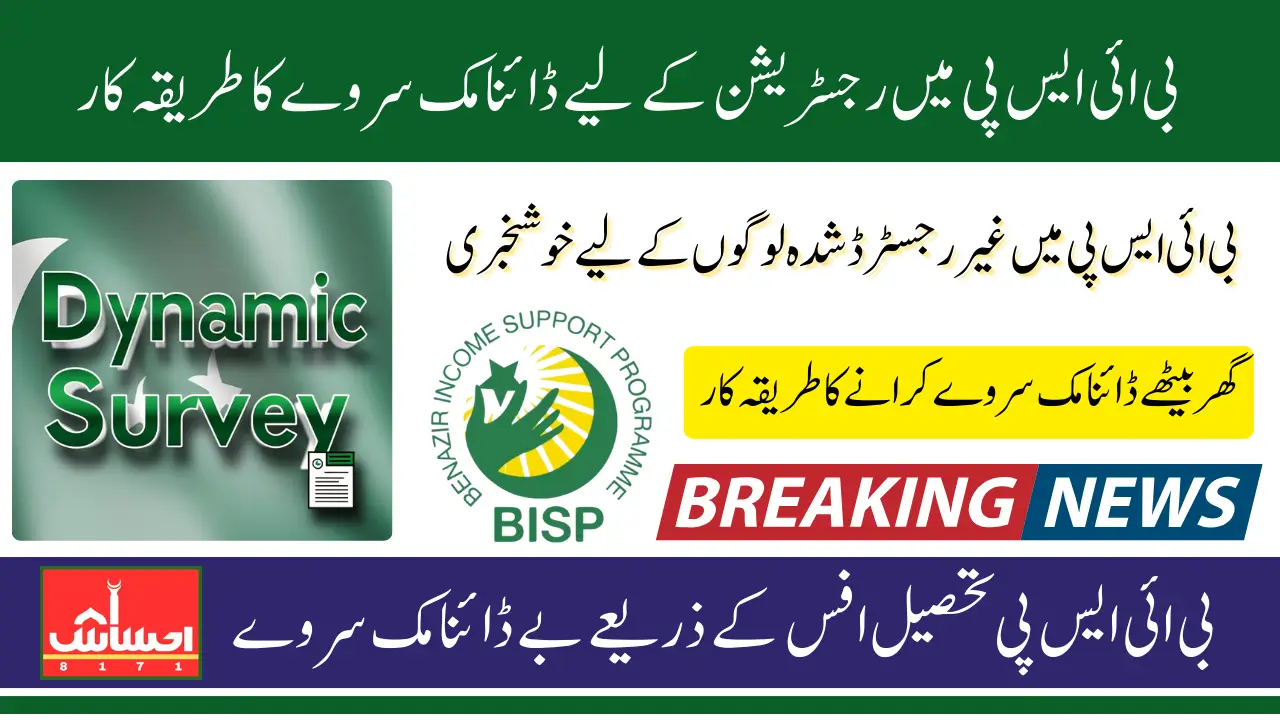 BISP Re-Registration After Rejection Apply Again Via Dynamic Survey At Tehsil Office