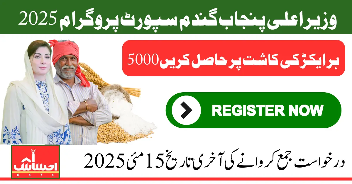 CM Punjab Wheat Support Program 2025 Per Acer 5000 Online Registration Process Explained