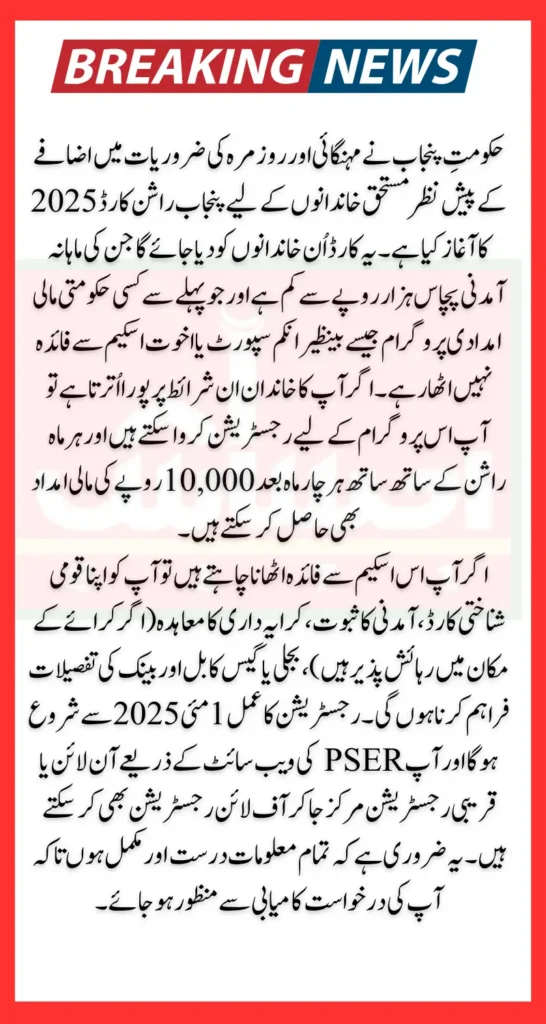 Documents and Eligibility You Must Know for Punjab Rashan Card 2025