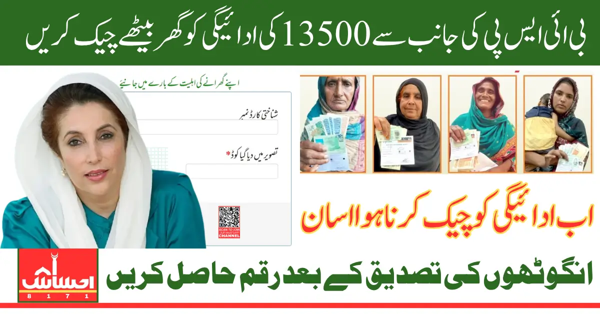 8171 Web Portal 2025 Check Online 13500 And Widraw Payment After Verification