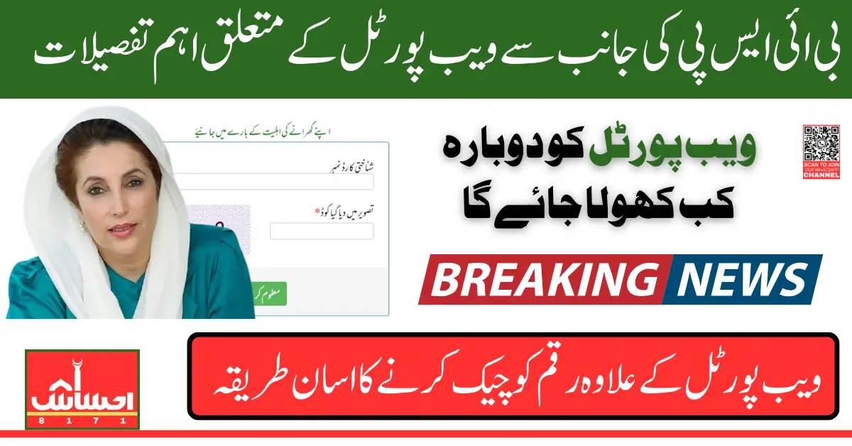 When Will BISP 8171 Web Portal Resume Again To Check Payment Know Details