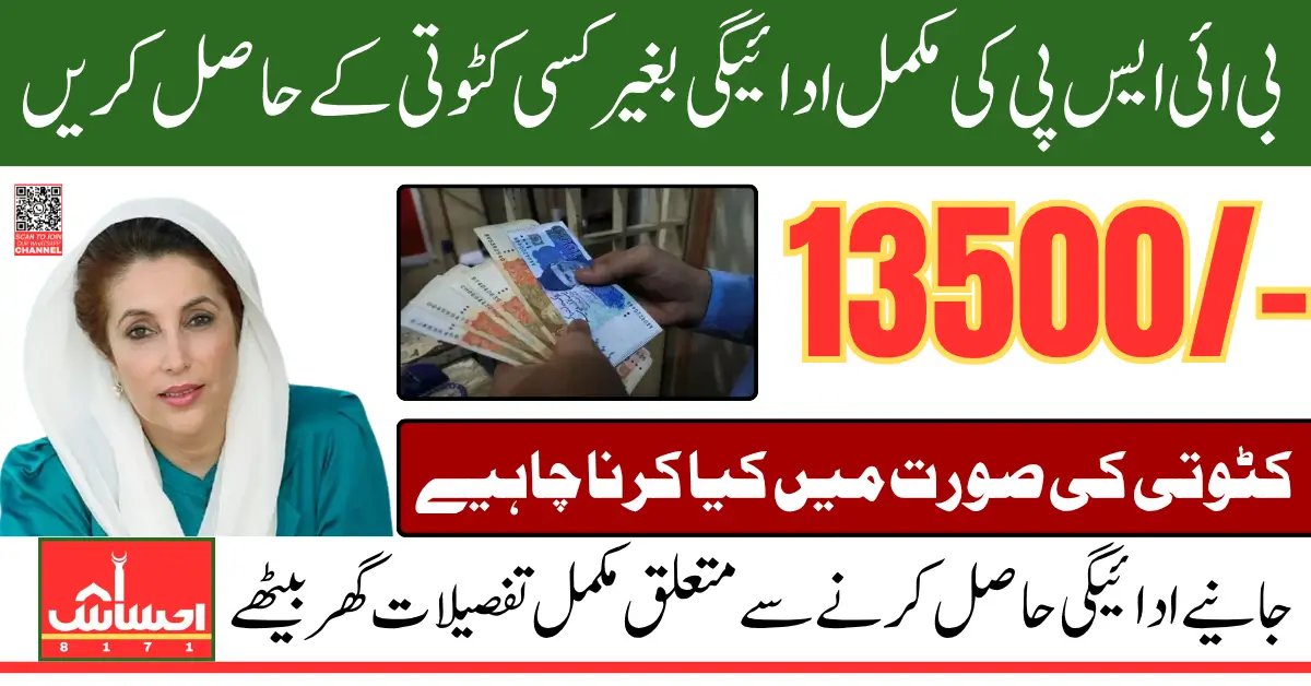 BISP Full Payment 13500 Without Any Deduction Know Complete Guide Step By Step