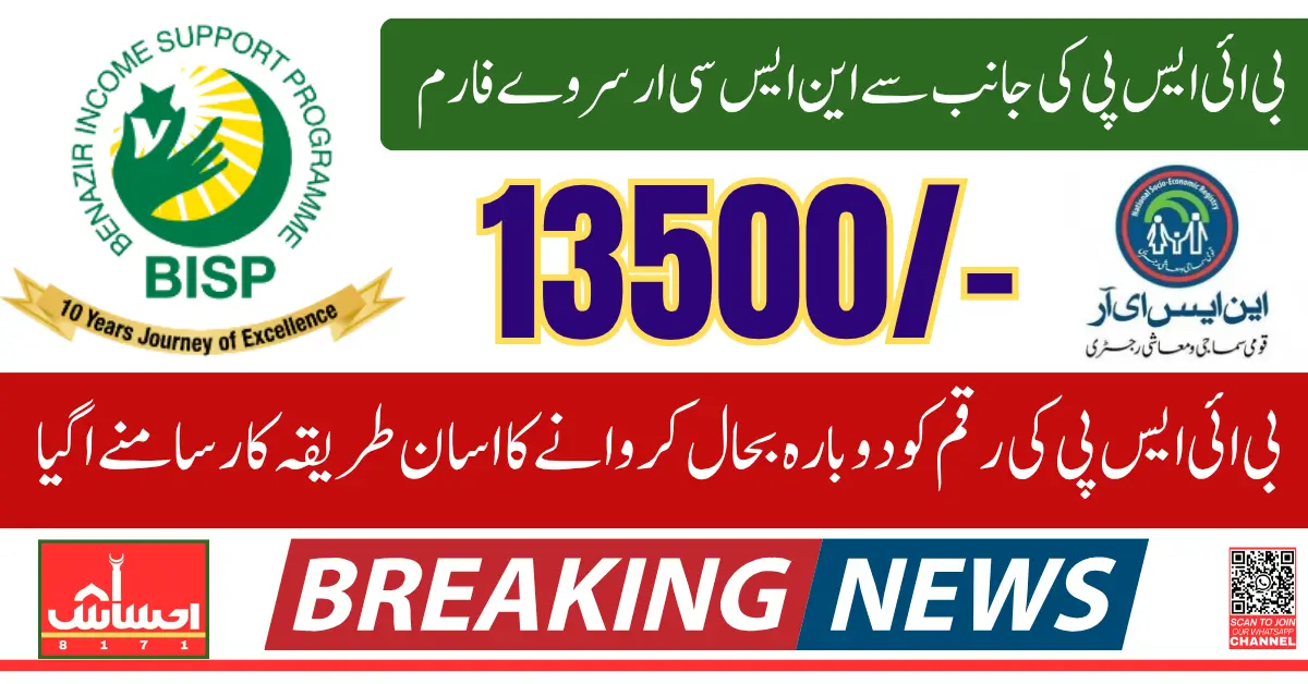 BISP Survey Form Required to Resume Stopped 13500 Payment Know Full Details 2025
