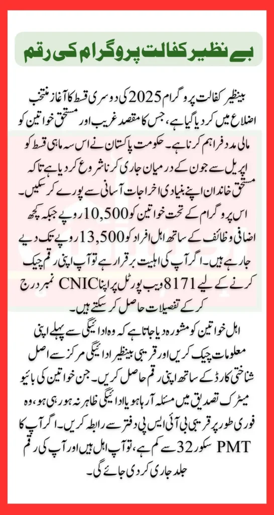 Benazir Kafalat Program 2025 Payment Distribution Start In Selected Districts