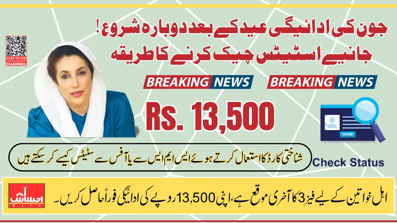 BISP Kafalat Payment Status June 2025 Using Authorized ID Card Know Step By Step Detail