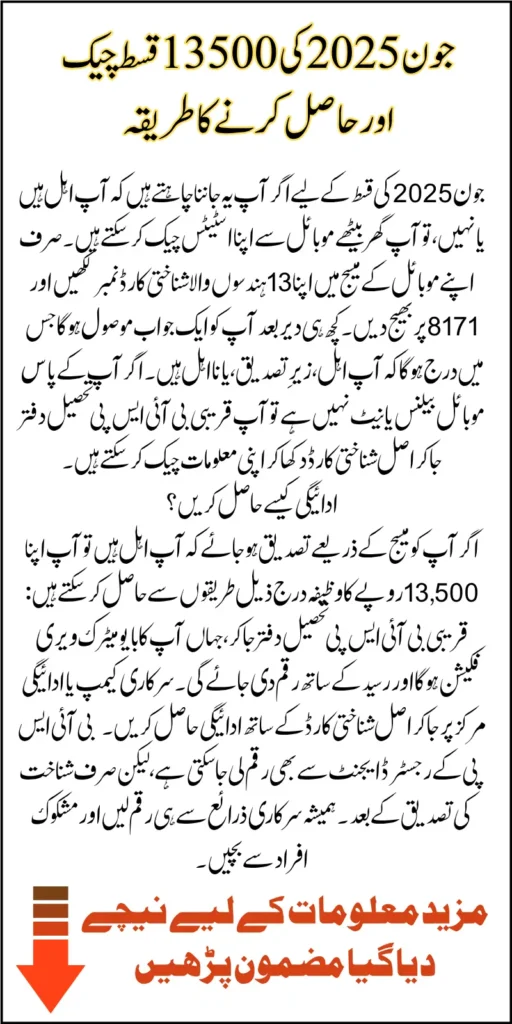 BISP June 2025 Payment Details Check Eligibility Status And Widrawal Process