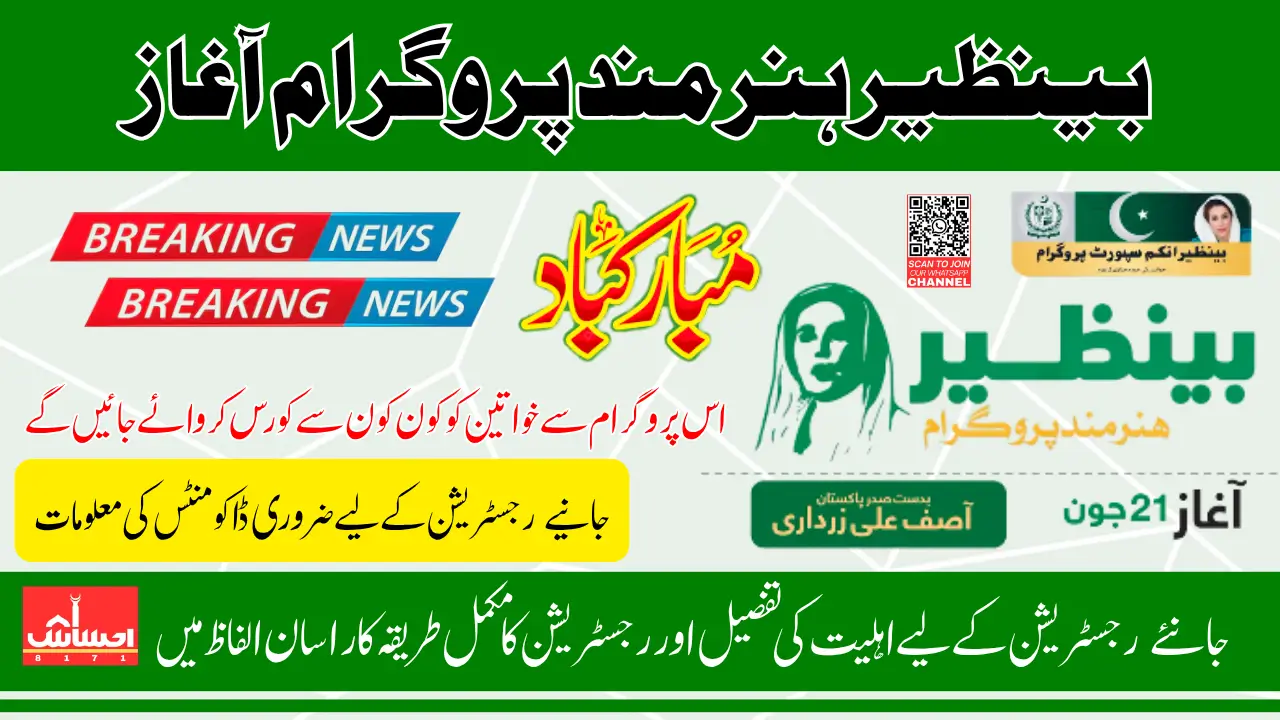 Benazir Hunarmand Program Launching Date And Registration Process Unemployment-Free Pakistan