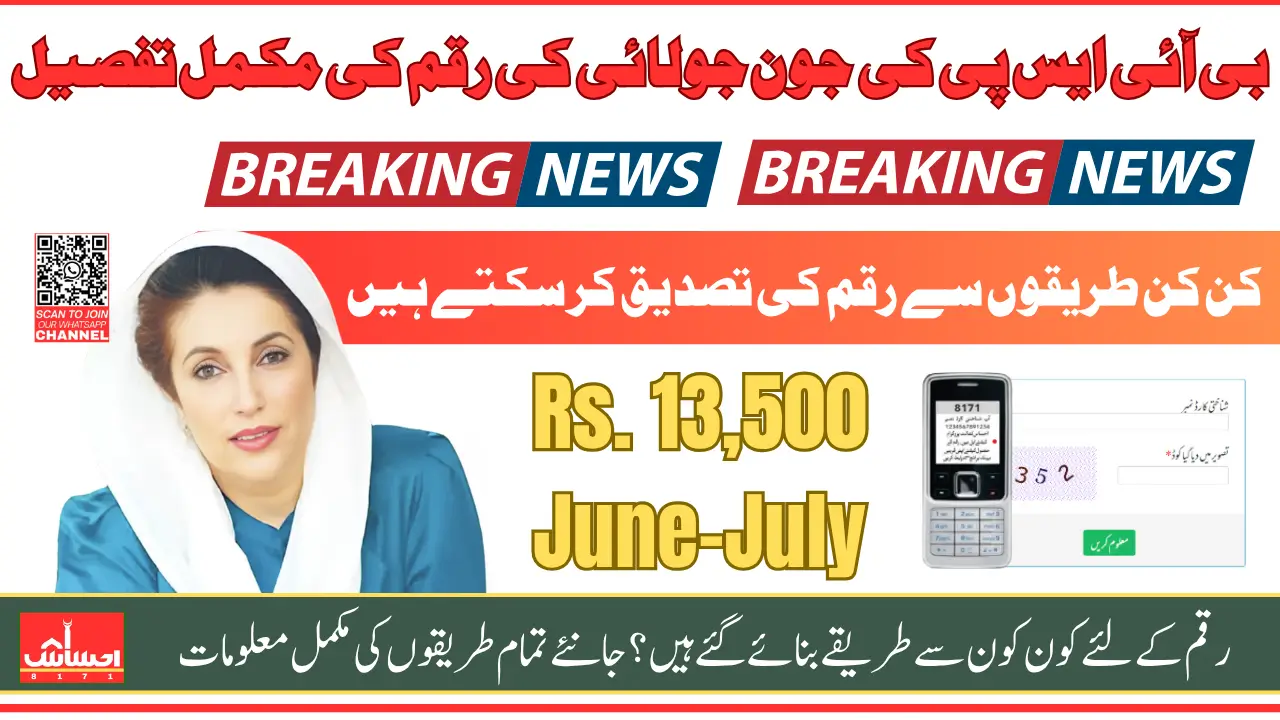 BISP 8171 Web Portal CNIC Payment Verification Of June-July 2025 Know Step By Step Guide